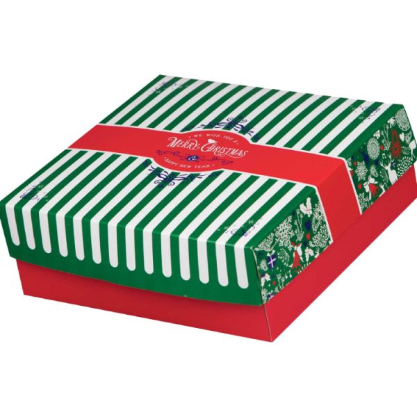 Kutija s poklopcem za desert  21.8×21.6×8 cm CHRISTMAS [11 kom/pak]