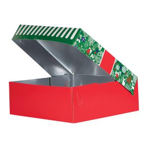 Kutija s poklopcem za desert  21.8×21.6×8 cm CHRISTMAS [11 kom/pak]