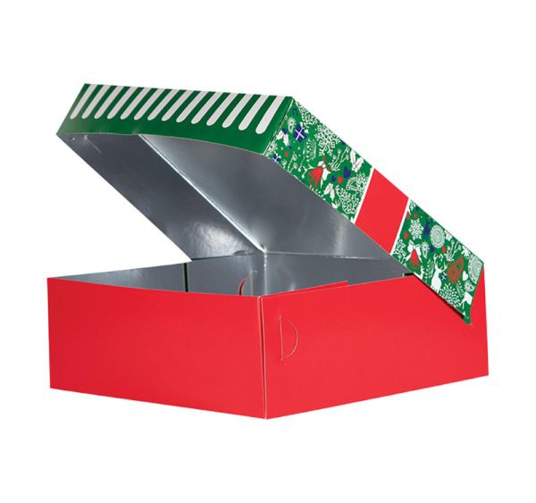 Kutija s poklopcem za desert  21.8×21.6×8 cm CHRISTMAS [11 kom/pak]