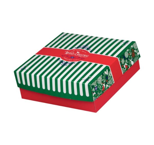 Kutija s poklopcem za desert  21.8×21.6×8 cm CHRISTMAS [4 kom/pak]