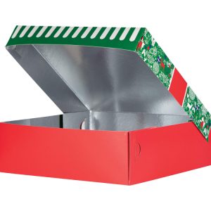 Kutija s poklopcem za desert 25x25x8 cm CHRISTMAS [11 kom/pak]