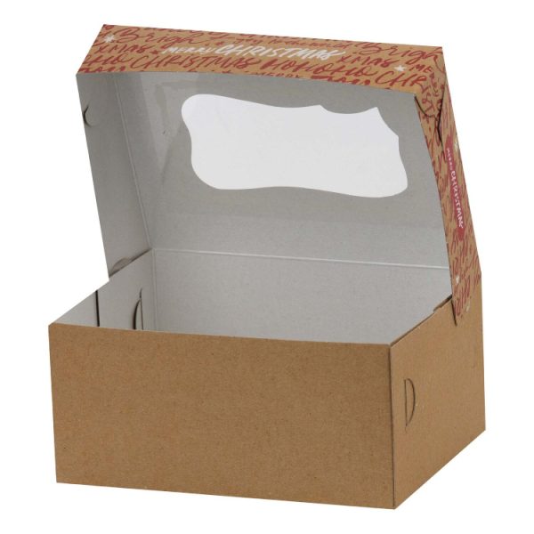 Kutija za desert s prozorom 17×12.6×7.8 cm CHRISTMAS [11 kom/pak]