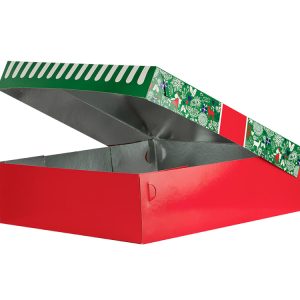 Kutija s poklopcem za desert 35x35x10 cm CHRISTMAS [11 kom/pak]