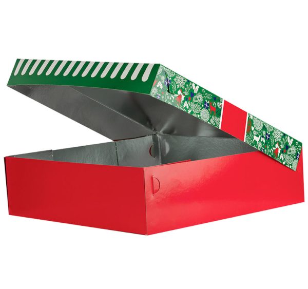 Kutija s poklopcem za desert 35x35x10 cm CHRISTMAS [11 kom/pak]