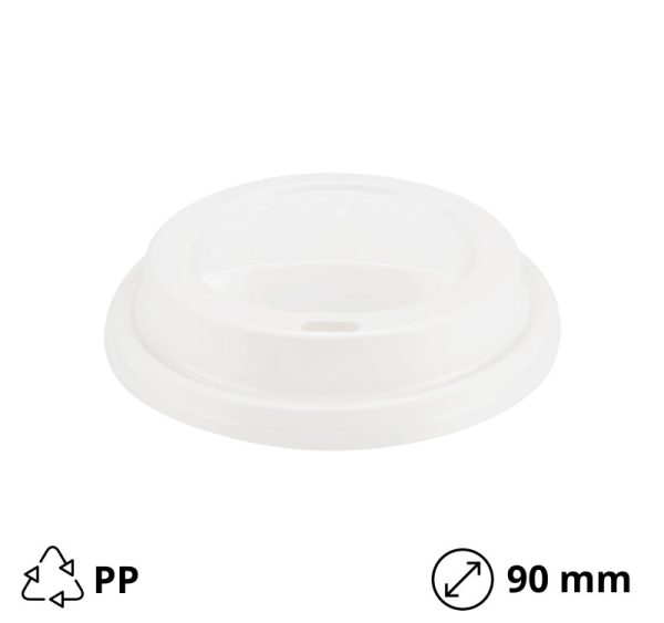 Poklopac s rupom PP d=90 mm bijeli 100 kom