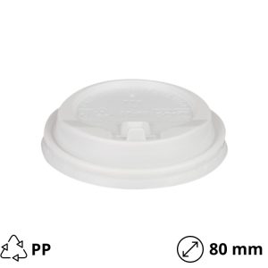 Poklopac s rupom PP d=80 mm bijeli 100 kom