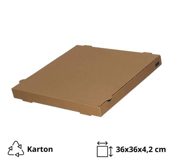 Kutija za pizzu 36х36х4,2 cm kraft [100 kom/pak]