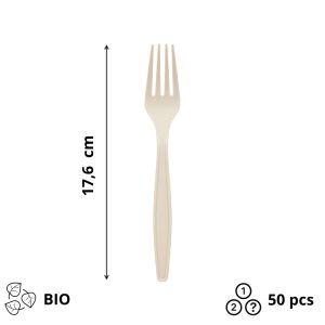 Vilica BIO 17,6 cm bež 50 kom