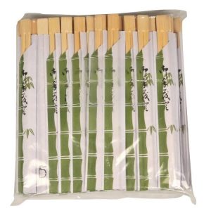 Štapići za azijsku kuhinju u papirnatoj vrećici, bambus, 100 kom