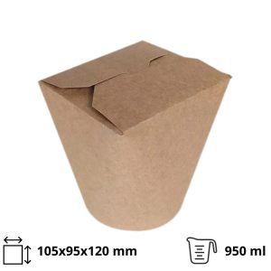 Papirnata posuda za WOK 950 ml kraft 50 kom
