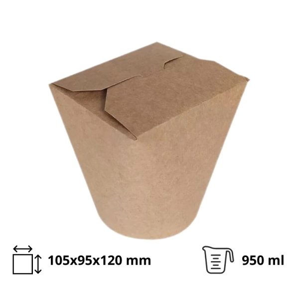 Papirnata posuda za WOK 950 ml kraft 50 kom
