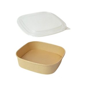 Papirnata posuda za poklopcem 1000 ml 170х170х56 mm, kraft, 50 kom (komplet)