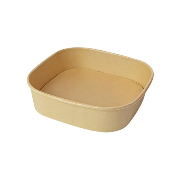 Papirnata posuda 1000 ml 170х170х56 mm, kraft, bez poklopca 50 kom