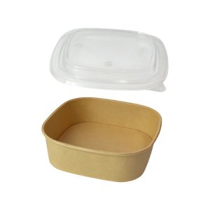 Papirnata posuda za poklopcem 1200 ml 170х170х66 mm, kraft, 50 kom (komplet)