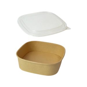 Papirnata posuda za poklopcem 1200 ml 170х170х66 mm, kraft, 50 kom (komplet)