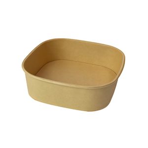 Papirnata posuda 1200 ml 170х170х66 mm, kraft, bez poklopca 50 kom