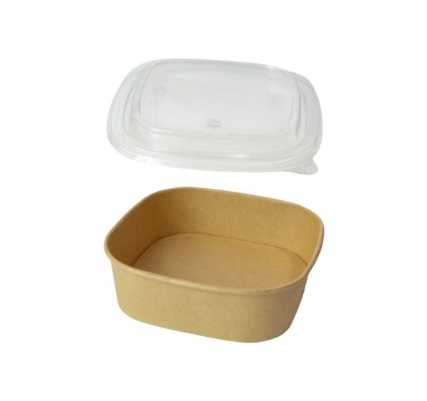 Papirnata posuda za poklopcem 750 ml 170х170х42 mm, kraft, 50 kom (komplet)