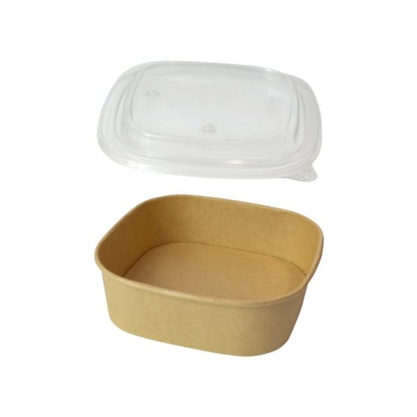 Papirnata posuda za poklopcem 750 ml 170х170х42 mm, kraft, 50 kom (komplet)