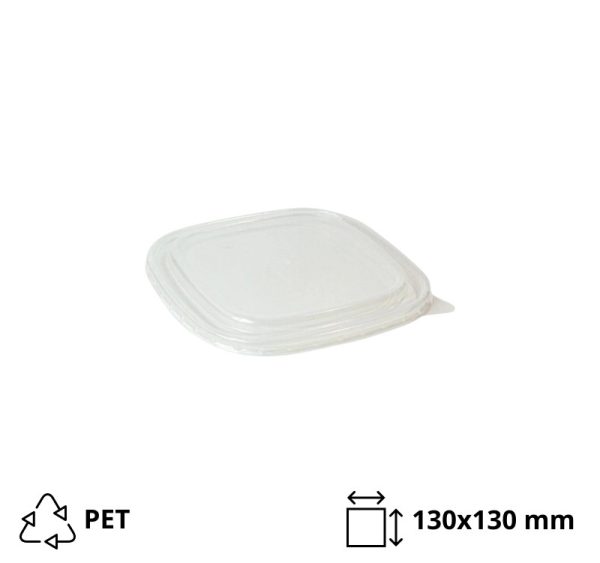 Poklopac PET za posudu 650 ml 130×130 mm 50 kom