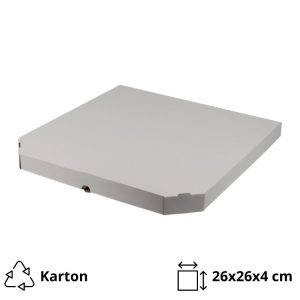Kutija za pizzu 26х26х4 cm bijela [100 kom/pak]
