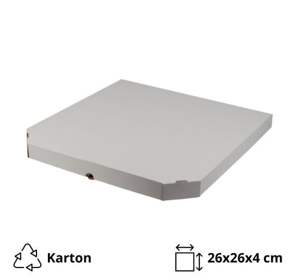 Kutija za pizzu 26х26х4 cm bijela [100 kom/pak]
