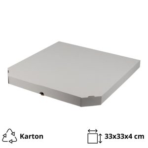 Kutija za pizzu 33х33х4 cm bijela [100 kom/pak]