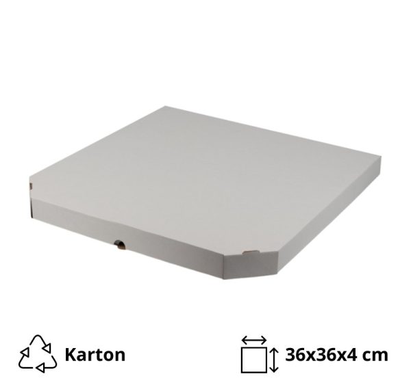 Kutija za pizzu 36х36х4 cm bijela [100 kom/pak]