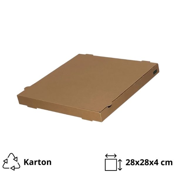 Kutija za pizzu 28х28х4 cm kraft [100 kom/pak]