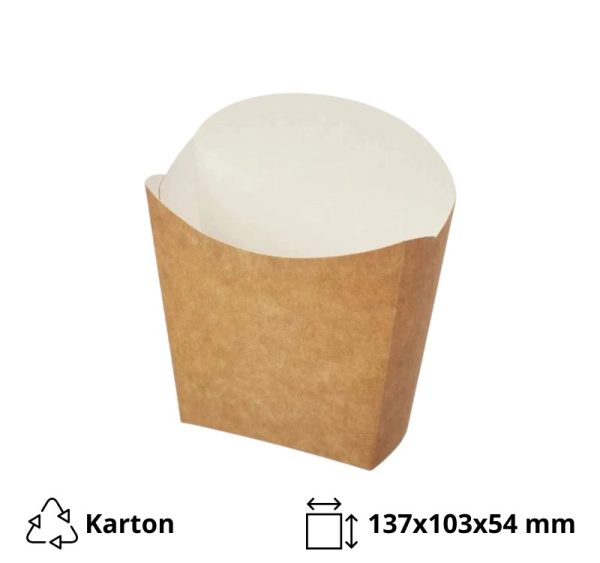 Kutija za pomfrit Fry 137х103х54 mm kraft 50 kom