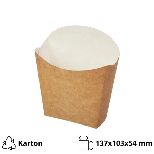 Kutija za pomfrit Fry 137х103х54 mm kraft 50 kom