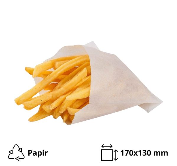 Vrećice za pomfrit 170×130 mm bijele 200 kom