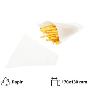 Vrećice za pomfrit 170×130 mm bijele 200 kom