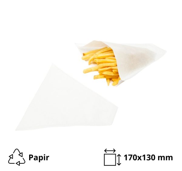 Vrećice za pomfrit 170×130 mm bijele 200 kom