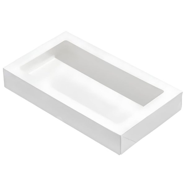 Papirnata posuda  s prozorom ECO TABOX 1450 ml 260x150x40 mm bijela 50 kom