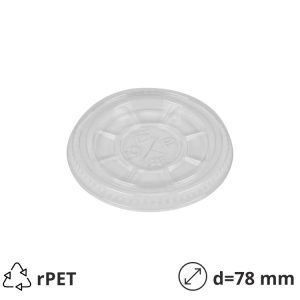 Poklopac raven sa rupom rPET d=78 mm 50 kom