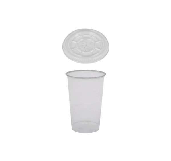 Čaša rPet 200 ml prozirna tvrde sa žigom za poklopcem d=78 mm 50 kom (komplet)