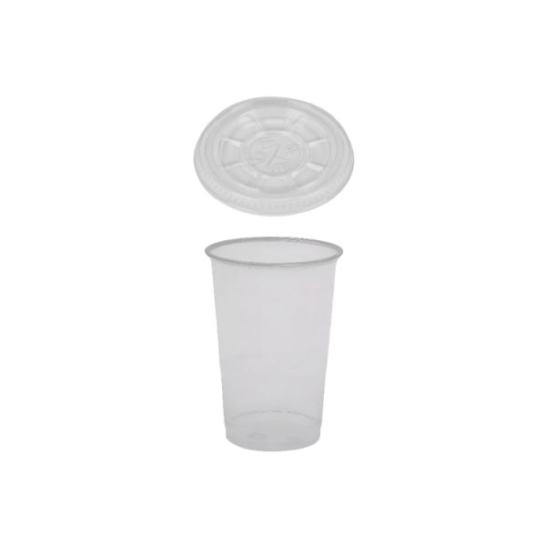 Čaša rPet 200 ml prozirna tvrde sa žigom za poklopcem d=78 mm 50 kom (komplet)