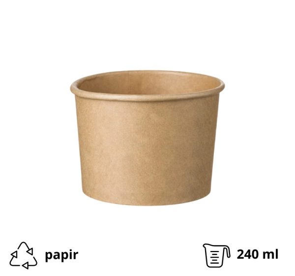 Papirnata skodelica 240 ml kraft 50 kom