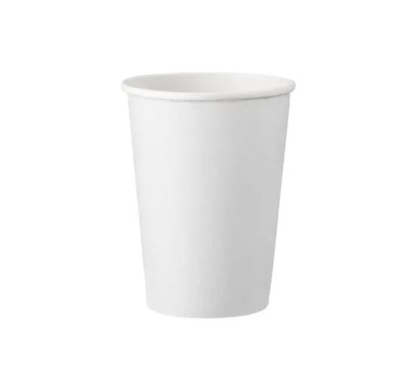 Čaša papirnata  250 (280) ml d=80 mm 1-slojna bijela SUP, 50 kom