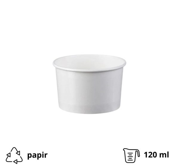 Papirnata skodelica 120 ml bijela  50 kom