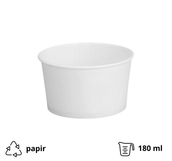 Papirnata skodelica 180 ml bijela  50 kom