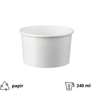 Papirnata skodelica 240 ml bijela 50 kom