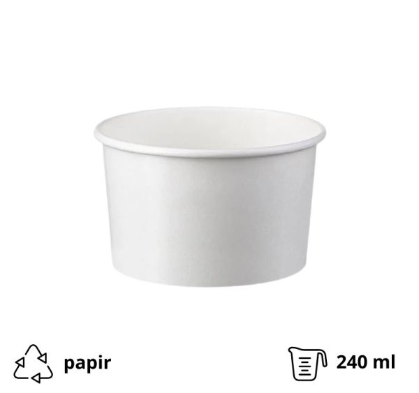 Papirnata skodelica 240 ml bijela 50 kom