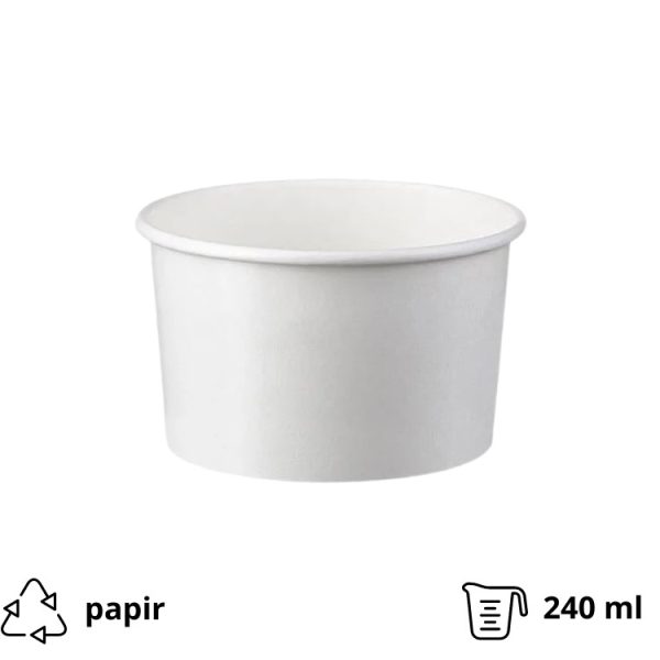 Papirnata skodelica 240 ml bijela 50 kom