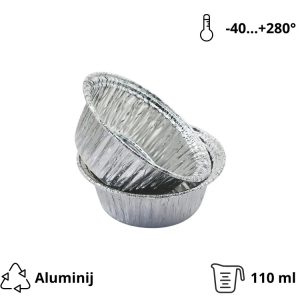 Alu posuda 110 ml d=80 mm h=37 mm 150 kom