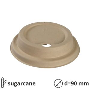 Poklopac s rupom sugarcane d=90 mm, bež 50 kom