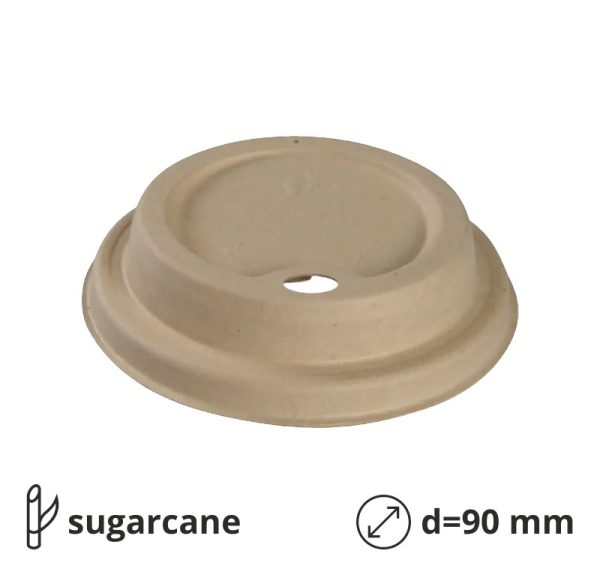 Poklopac s rupom sugarcane d=90 mm, bež 50 kom
