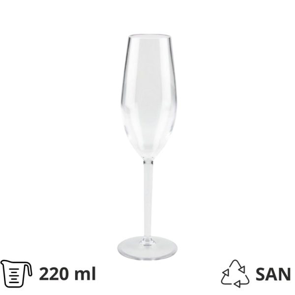 Čaša tvrda za šampanjac 220 ml 24 kom