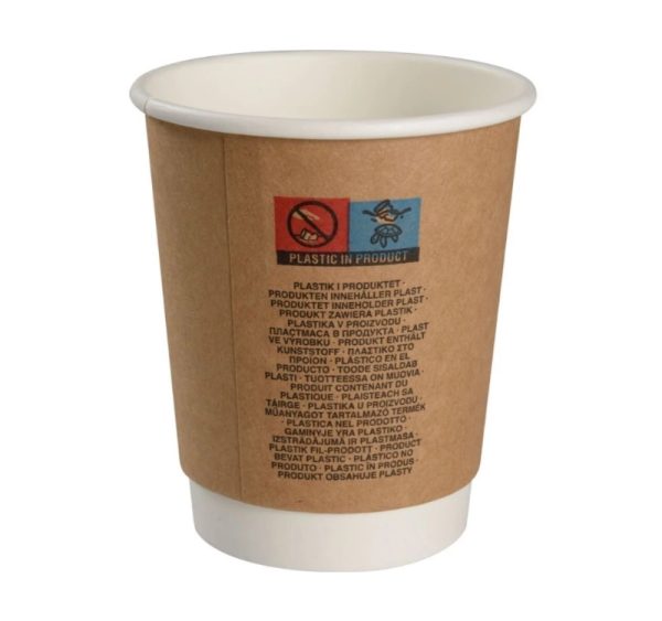 Čaša papirnata 300 (380) ml d=90 mm 2-slojna kraft SUP 25 kom