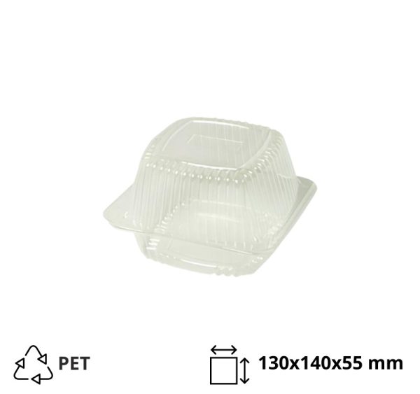 Posuda s poklopcem PET 130x140x55 mm prozirna [600 kom/pak]